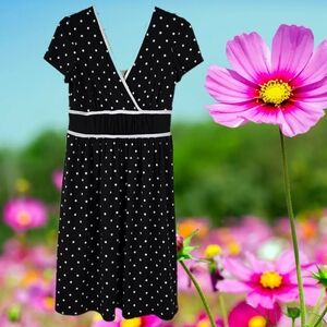 Sandra Darren Polka-dot Dress